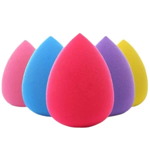 Customized Logo Latex Free Beauty Sponge Purple Pink Red Reusable Cosmetics Puff Makeup Sponge