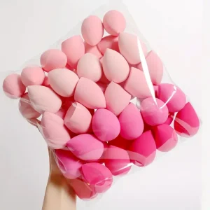 Customized Logo Latex Free Beauty Sponge Purple Pink Red Reusable Cosmetics Puff Makeup Sponge Set Blender