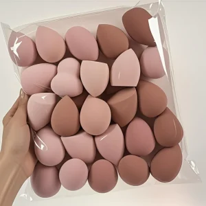 Customized Logo Purple Pink Red Cosmetics Puff Latex Free Makeup Sponge Beauty Egg Blender