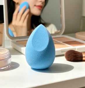Customized Makeup Sponge with Blue Design