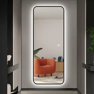 Customized Modern Aluminum Alloy Frame Full Body Wall LED Smart Bathroom Waterproof Vanity Mirror