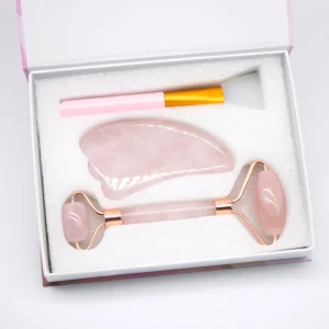 Customized Oem Personalised 3 in 1 Private Label Jade Roller Sets With Microneedle Roll