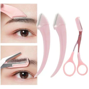 Customized Stainless Steel Eyebrow Scissors Safe Makeup Tools Including Eyelash Trimmer Customizable Eyebrow Trimming