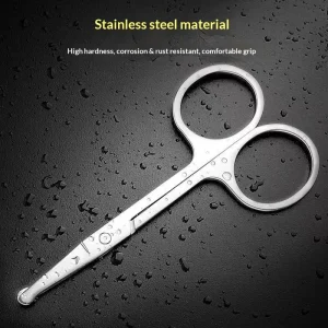 Customized Stainless Steel Pointed Beauty Scissors Cosmetic Eyebrow and Nose Hair Trimmer Scissors