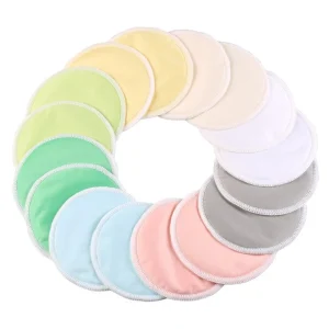 Customized Washable Waterproof PUL Soft Absorbent Reusable Bamboo Breastfeeding Nursing Breast Pads for Leaking Milk