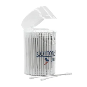 Daily Disposable Double Round Heads PP Heart Box Stick Cotton Buds in Paper