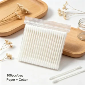 Daily Use Disposable Cotton Buds Beauty Makeup Tool with Paper Stick Convenient for On the go Application