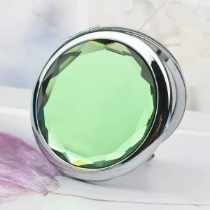 Degao DG 9 Modern Glass & Metal Frame Small Folding Makeup Mirror with Customizable Color Easy to Carry for Anywhere Use