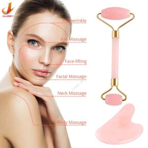 Derma Natural Stone Face Jade New Style Facial Massage Rose Quartz Roller