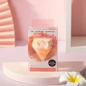 Diamond shaped Portable Travel Size Non Latex Washable Print Pattern Makeup Sponge