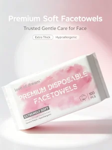 Disposable 1 Ply Draw-out Facial Cotton Towel 20cmX20cm 200g for Skin Care and Makeup Removal