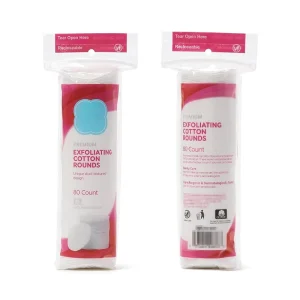 Disposable 3 Layer Exfoliating Cotton Pads for Nail Polish Removal Thick Hypoallergenic 180gsm 80 Count for Salon Supply Store
