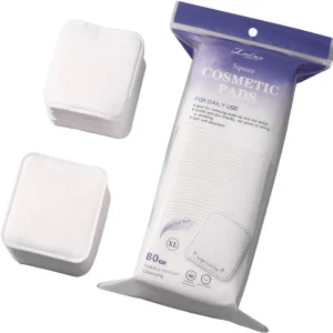 Disposable 80pcs 7*7.5cm 3 Layer Cotton Pads Personal Care Beauty Soft Square Facial Cleaning Eye Face Lip Makeup Removal
