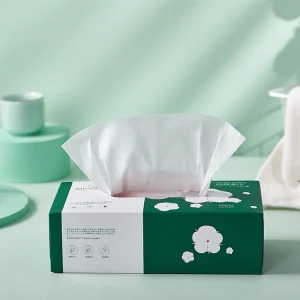 Disposable Biodegradable Cotton Face Towel Non woven In Boxed Facial Cotton Tissues