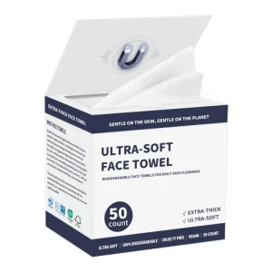 Disposable Biodegradable Soft Face Towel 100% Viscose Fabric for Makeup Removal and Baby Use Suitable for Sensitive Skin