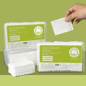 Disposable Cotton Cosmetic Pad Square 120Pcs Natural Skin Care Makeup Remover Cotton Face Pads