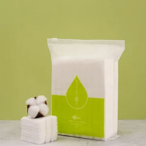 Disposable Customizable White Cotton Pads 150gsm 3 Layer 5x6cm