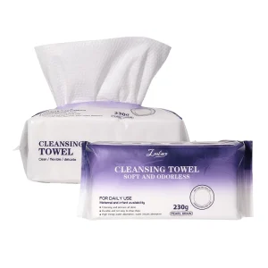 Disposable Dry Wet Use Pearl Texture Face Towel Highly Absorbent Non-Woven Facial Cleansing Towel Wipes for Makeup Removal