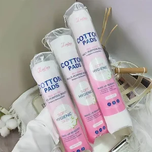 Disposable Eco Friendly Cotton Pads Soft Natural 2 Styles Round Shape Skin Care Makeup Remover Facial Cleansing SY597