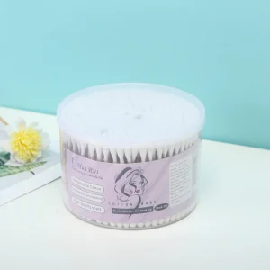 Disposable Hygienic Double Head Cotton Swabs Stick Boxed Wet Application Makeup Remover with Ear-Hopping Cotton Bud