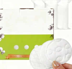Disposable Locked-Edge 6.0cm 3-Layer Cotton Pads Plain Quilted Pattern Hypoallergenic Skincare Makeup Removal Premium Cotton