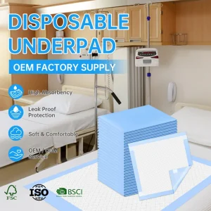 Disposable Medical Underpads 60x90cm Heavy Absorbent Waterproof Incontinence Urine Bed Pads Nursing Under Sheet OEM Custom Logo