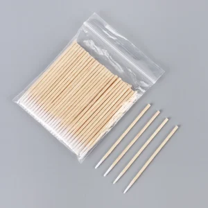 Disposable Mini Pointed Tattoo Use Cotton Buds 125mm Wooden Sticks Multifunctional for Microblading Eyebrow Permanent