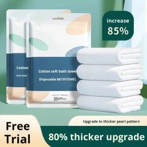 Disposable Non Woven Fabric Bath Towels Travel Individually Wrapped Face Towels Washcloths