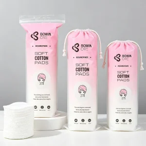 Disposable Non-Woven Skin-Friendly Round Cotton Pads for Face Makeup Remover Cosmetic with Custom Logo