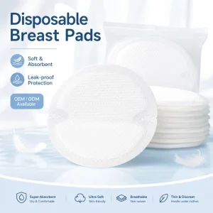 Disposable Non woven Fabrics Shell Shape Maternity Nursing Pads Super Absorbent Polymer Core Soft Breathable Skin Friendly OEM