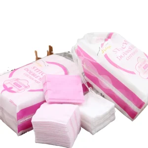Disposable Rectangular Cosmetic Makeup Absorbent Cotton Pads Viscose Material for Skin Care