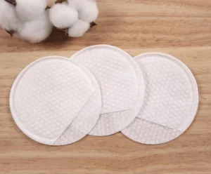 Disposable Round Waffle Cleansing Pad 8cm Cotton Makeup Pads With Finger Pocket Cotton Pads for Women With Notch