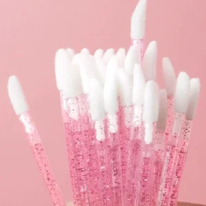 Disposable Single Makeup Brushes Clear Crystal Glitter Lipstick Lip Gloss Wand Applicators
