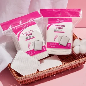 Disposable Square Cosmetics Facial Cotton 9.5*8cm 3-Layers Cotton Pads Extra Thick Absorbent for Nail Cleansing Bulk