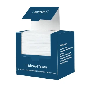 Disposable Towel Custom Private Label Box Packaging Biobased Disposable Clean Face Towel