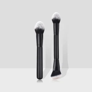 Double End Black Makeup Brush Contour Highlight Brush OEM Vegan Makeup Brushes