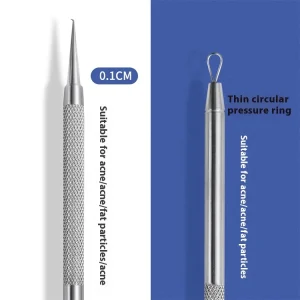 Double End Comedone Acne Needles Stainless Steel Professional Face Blackhead Remover Circle Loop Pimple Extractor