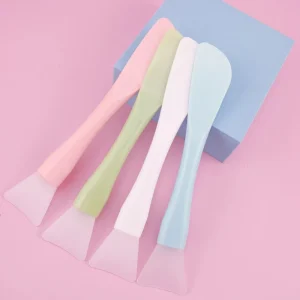 Double End Plastic Silicone Facial Mask Makeup Brush White Kabuki Foundation James Charles Mini Liquid Single Brush