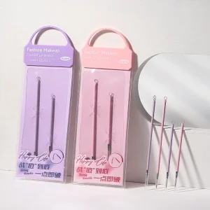 Double Head Blackhead Removal Needles Stainless Pimple Spot Long Short Extractor Beauty Acne Needle Set Face Clean Care Tools
