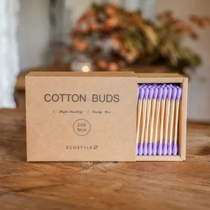 Double Head Eco friendly Multi Purpose Plastic Free Bamboo Stick Cotton Buds with Customized Colorful Tips