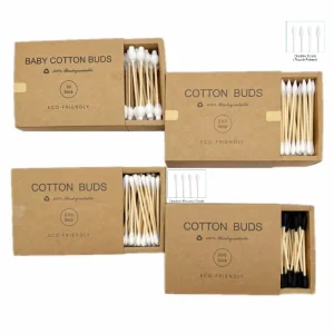 Double Head Makeup Remove Ear Cleaning Beauty Buds Cotton Swab Fine Quality Paper Stick Wooden Cotton Buds