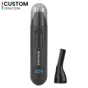 Double Head Rechargeable Facial Trimmer Supports Nose Hair Cleaning Eyebrow Carving Portable Design for Daily Travel RV