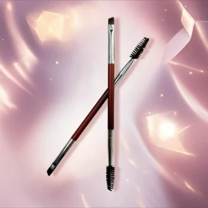 Double Head Single Makeup Brush Private Label Eyebrow and Lash Brush With Wood Handle Brush Material for Face Eye Use Manufacture