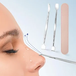 Double Headed Blackhead Spatula Stainless Steel Facial Pore Prep Cleaner Tool Kit Nose Acne Needle Blackhead Remover Extractors