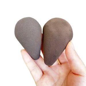 Double Headed Large Size Non Latex Eco Friendly Makeup Sponge Custom Black Coffee Color Hydrophilic Beauty Puff