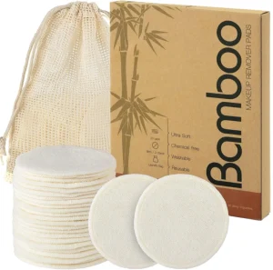 Double-layer Eco-friendly Bamboo Fiber Cotton Pad Toner Pads with Natural Plant Fiber for Facial Cleansing and Makeup Removal