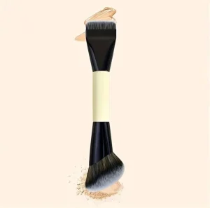 Dual Ended Cosmetic Soft Foundation Contour Makeup Portable Concealer Tool for Loose Powder Single Makeup Brush