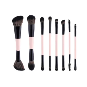 Dual Ended Multi Functional Makeup Brushes 8 Pieces Foundation Makeup Brush Set With Bag