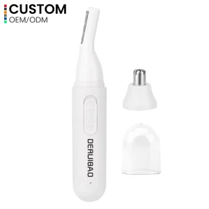 Dual Function USB Rechargeable Beauty Trimmer Interchangeable Nose Eyebrow Cutting Heads Waterproof Detachable Blade Lightweight