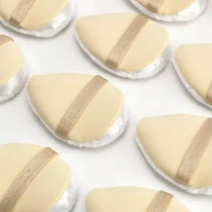 Dual Sided Teardrop Shape Diamond Texture Washable Makeup Sponge Puff for Makeup Application